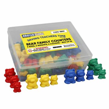 Bear Family Counters - 4 colours (Box of 96)