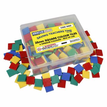 Square Colour Tiles - Opaque (Carton of 8)