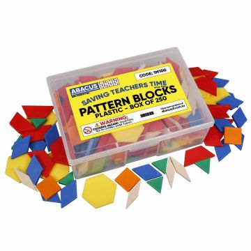 Plastic Pattern Blocks - Carton of 12