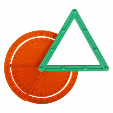 Angle Protractor Set - 100mm diameter, Solid Design (2x 180° Protractors)