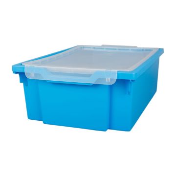 Gratnells Tray with Lid - Deep (Light Blue)