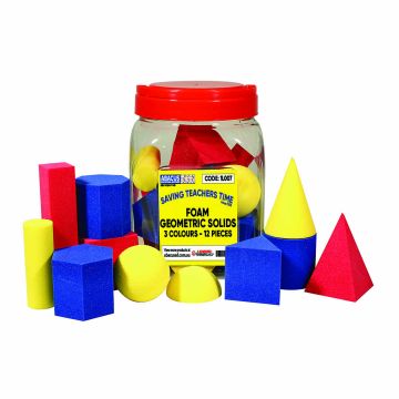 Foam Geometric Solids - Set of 12